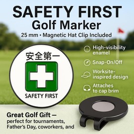 Don Flyee Golf Marker Magnet Safety First Alloy Hat Clip E0020