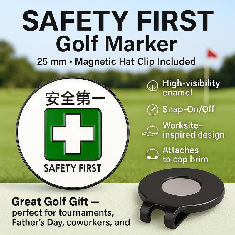 Don Flyee Golf Marker Magnet Safety First Alloy Hat Clip