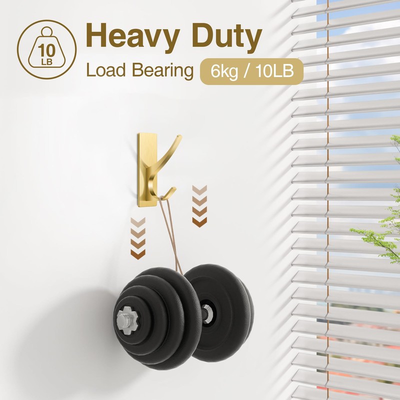pickpiff Self Adhesive Wall Hooks for Hanging: Extra Sticky 10