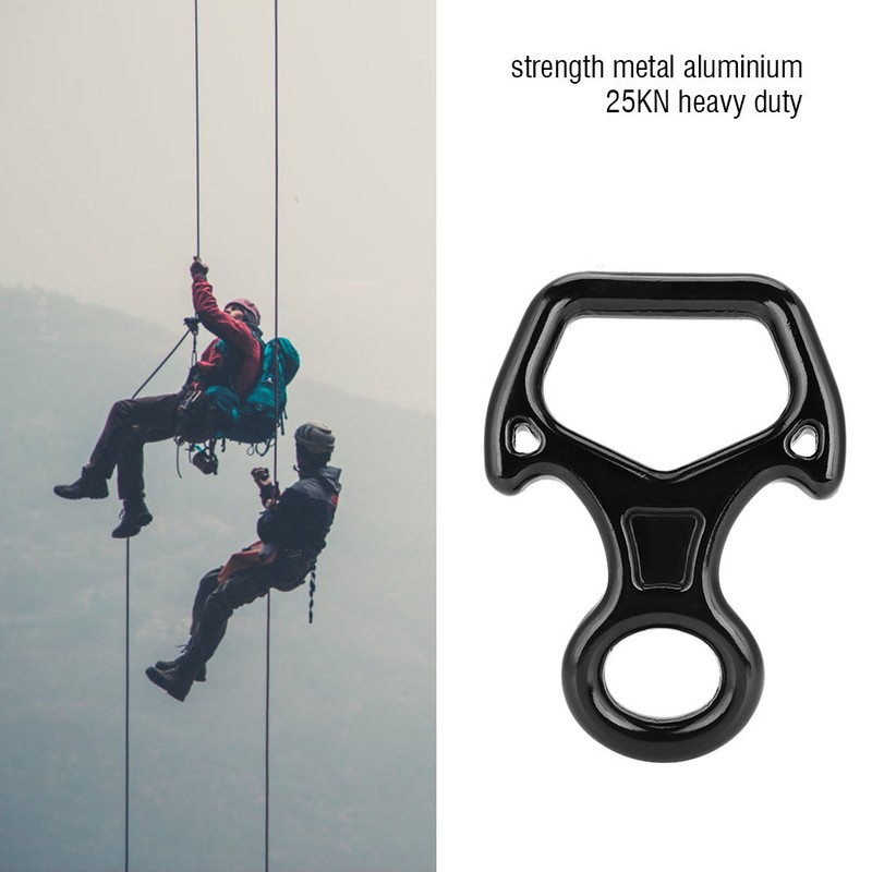 25KN Figure 8 Word Rope Descender Rappel Ring Rock Climbing