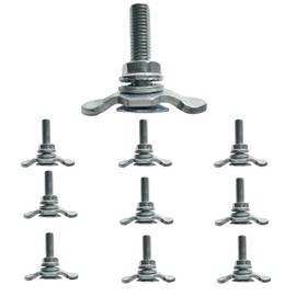 L Track Threaded Stud Fittings L-Track Threaded Double Stud Lug Fitting Tie Down, Used with L Track Rails for Truck Bed or Trailer Cargo Control, Pack of 10 (S-M8-40mm)