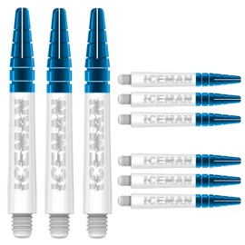 RED DRAGON Gerwyn Price World Champion SE Nitrotech White Intermediate Dart Shafts - 2 sets per pack (6 shafts in total)