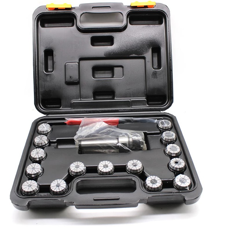 CNCEST ER32 Collet Set, 15PCS MT3 ER32 M12 Collet Chuck,