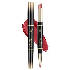 KUNSHNBEI Grapefruit Lip Liner and Lipstick for Women, Long Lasting color 2 in 1 Lipstick with Lip Liner Pencil Combo, Lipliner Pencil, Waterproof 24 Hour lipstick with lip liner