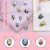 MseaRust 50Pcs Rosary Centerpiece Virgin Mary Charms Religion Enamel Our