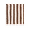 Yard Hebden Striped Cotton Hand Towel - Pecan - 50x100cm