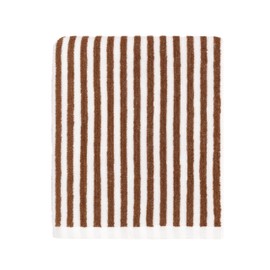Yard Hebden Striped Cotton Hand Towel - Pecan - 50x100cm