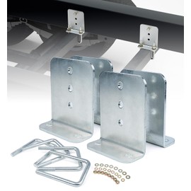 Aupar Heavy-Duty Steel 6" L-Type Boat Trailer Bunk Bracket Kit Fit for 3x3 Boat Trailer Crossmembers - 4 Pack