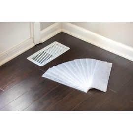 Duck Brand Air Vent Filters, Reduce Airborne Particles like Dust, Dander, Pollen and Trap Debris in your Ventilation System, Air Register Vent Filters for Home, 4 In. x 12 In., 12-Pack, White