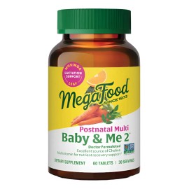 Megafood Baby & Me 2 Multivitamínico Posnatal 60 Pza Sabor Sin Sabor