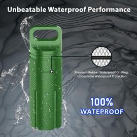 Crypto Wallet Protective Case Compatible with Ledger Nano X S S Plus, YubiKey 5C NFC, Waterproof & Shockproof, Aluminum Alloy Carrying Cover, Secure USB Thumb Drive Storage, Nano Holder, (Green)