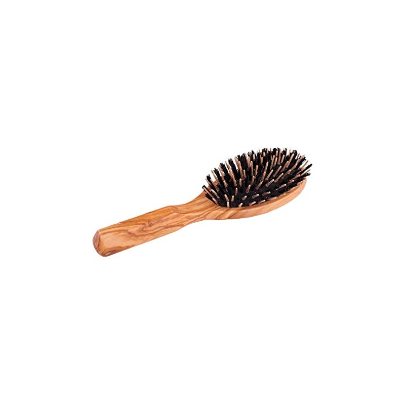 Redecker 721210 Oval Hairbrush with Boar Bristles and Wooden Pins