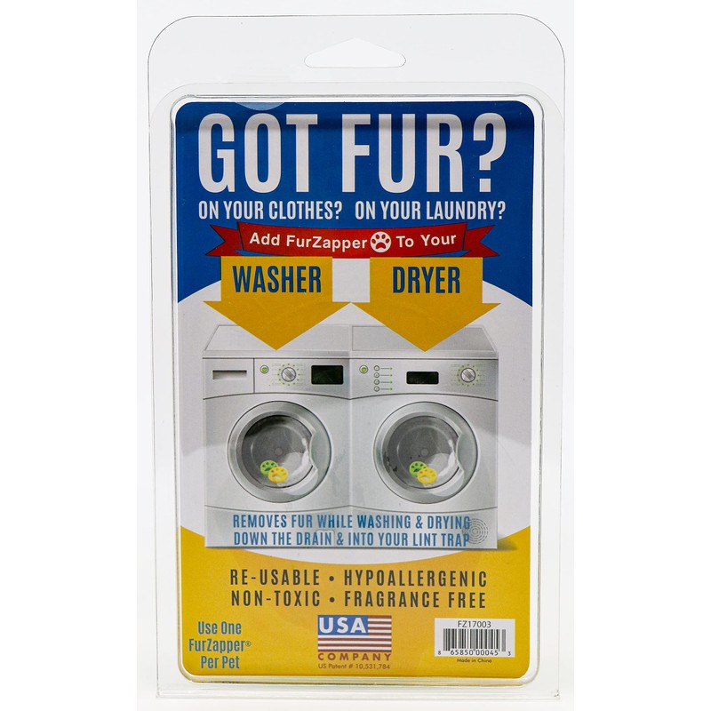 FurZapper Pet Hair Remover for Laundry, 2 Pack - Reusable