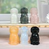 Ytbeoxk Ytbeoxk Hand-Carved Natural Rose Quartz Crystal Dog Sculpture for