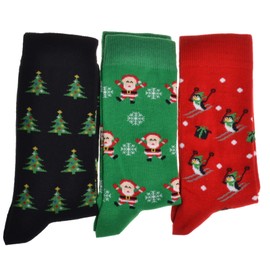3 Pairs of Adults CHRISTMAS Socks Variety of sizes - Santa