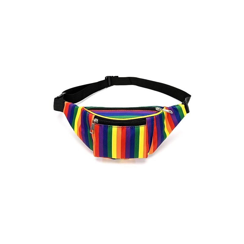 Unisex Retro Bum Bag Rainbow Gay Pride Stripe Print Pattern