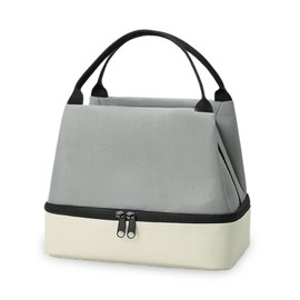 Zliger Lunch Bag Insulated Lunch Bag Double Layer Insulated Bag Cold and Hot Separation Lunch Bag for Women Men Work School Office Picnic Snack Bag