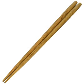 AM-MJ013 Dishwasher-Safe Tip Carved Wooden Chopsticks, Chestnut, 8.9 inches (22.5 cm), Set of 2