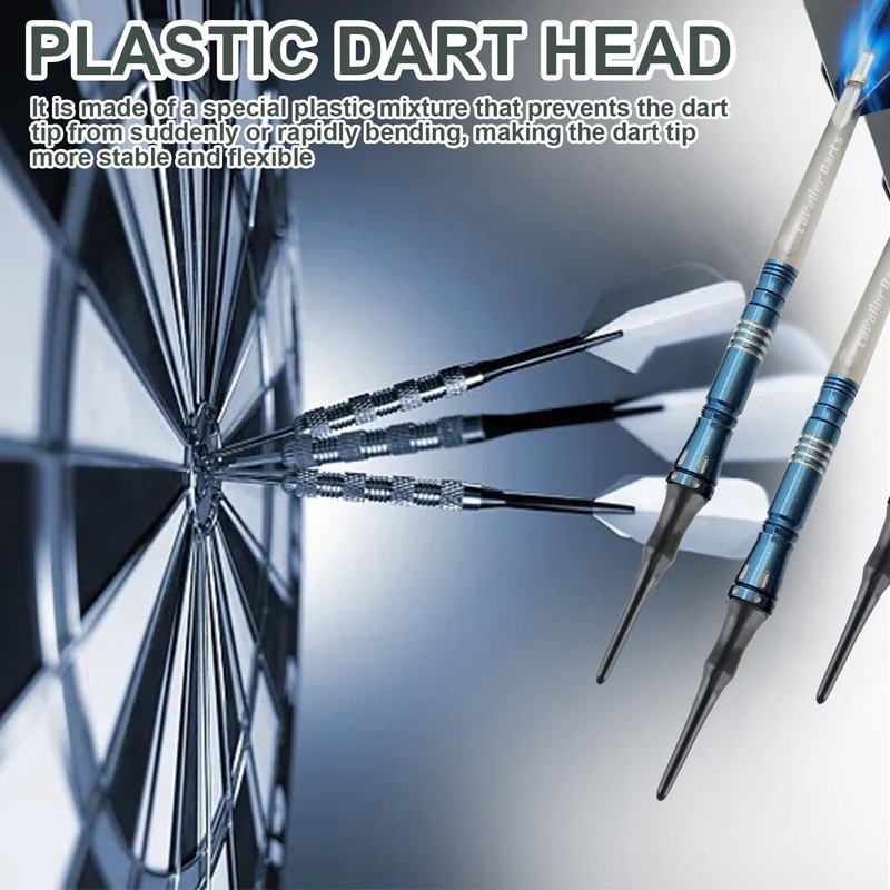 Ezydka Plastic Dart Tips, Pack of 200, Soft Dart Tips,