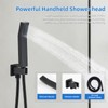 Shower Faucet Set With 8" Shower Head And Handheld Black