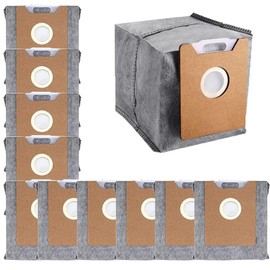 10 Pack Replacement Dust Bags Compatible with Eufy Clean G35+, G40+, G40 Hybrid+ Auto-Empty Station, Dust Bags Accessories Replacement Parts