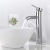 SOLVEX SP-10013 Bathroom Tap, Stainless Steel Washbasin Tap (High Spout),