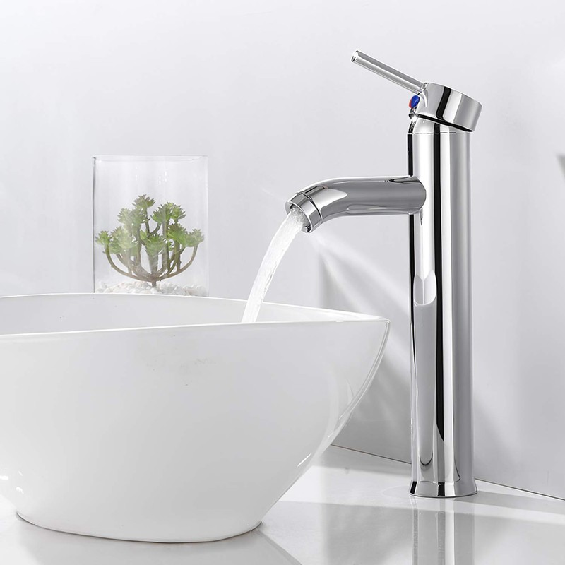 SOLVEX SP-10013 Bathroom Tap, Stainless Steel Washbasin Tap (High Spout),