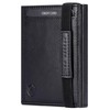 VON HEESEN slim wallet, smooth black, With XL coin compartment