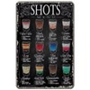 VOTHI Funny Retro Shots Menu Bar Signs for Home Bar
