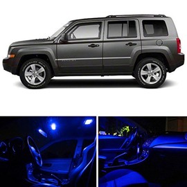 LEDpartsNow Interior LED Lights Replacement for 2007-2017 Jeep Patriot Accessories Package Kit (6 Bulbs), BLUE