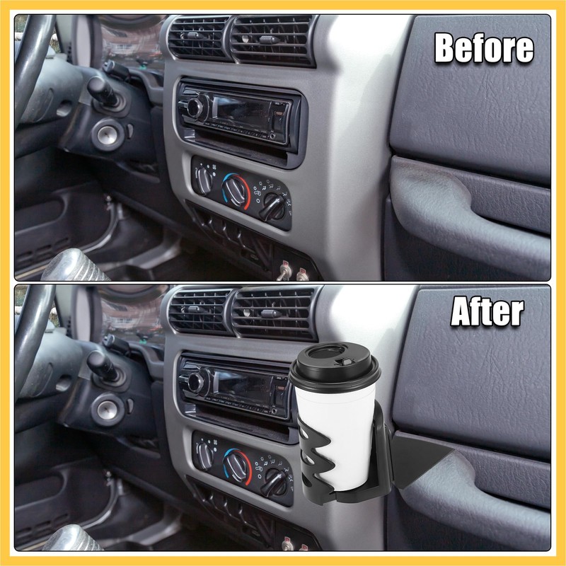 REPAIROCK Round Water Drink Cup Mount Holder Adjustable for Jeep