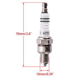 WOOSTAR A7TC Spark Plug Replacement for 50cc 70cc 90cc 110cc 125cc 150cc Chinese 4 Wheeler ATV Dirt Bike Go Kart Pack of 4