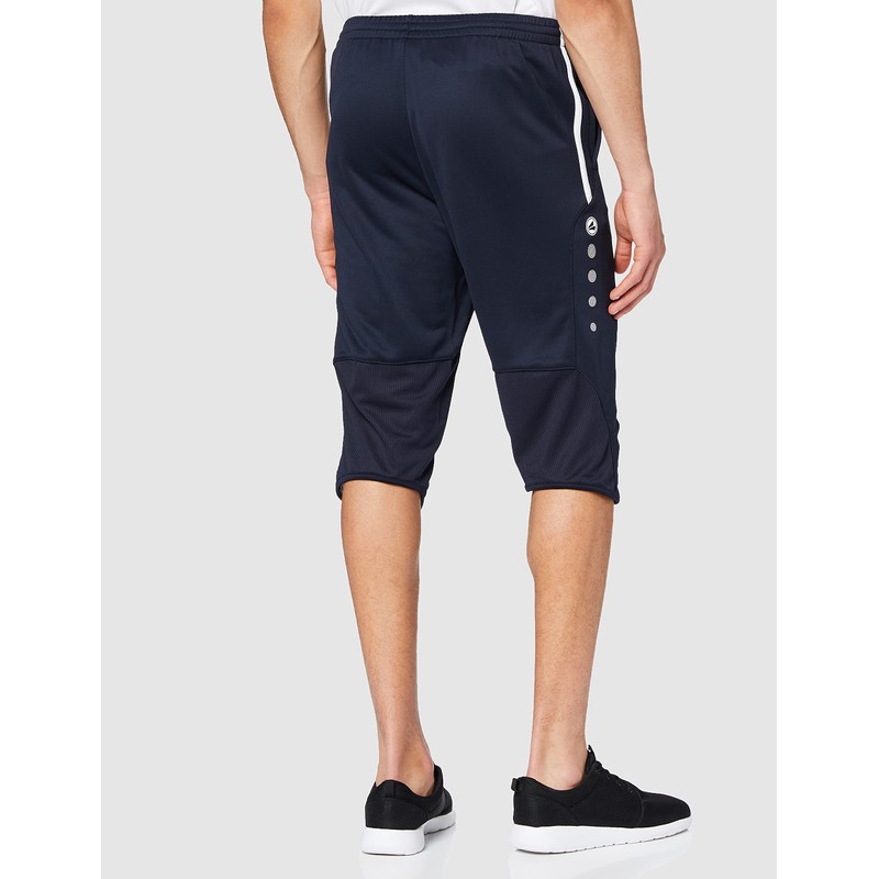 JAKO Herren Hose 3/4 Trainingsshorts Active, Marine/Weiß, S, 8395