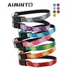 Aiminto Dog Collar, Cute Floral Pattern, Neoprene Padded and Adjustable