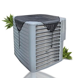 GREEN VENT - Air Conditioner Cover Universal 28x28, Central HVAC Screen, Outside Unit Shade, Heat Pump Mesh Protector, Full Leaf Guard, Round Compressor Net Defender for AC Outdoor Conditioners(28x28)