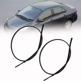 AOUTTUOA Roof Drip Molding Left & Right Side Compatible with Toyota Yaris Sedan 2007 2008 2009 2010 2011 Roof Trim Molding Replace 7555152160 7555252140