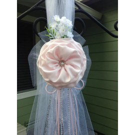 Hand Made SET OF 6 Blush Pink Wedding decoration Chair Bows, Pew Bows, Arch  Aisle decor