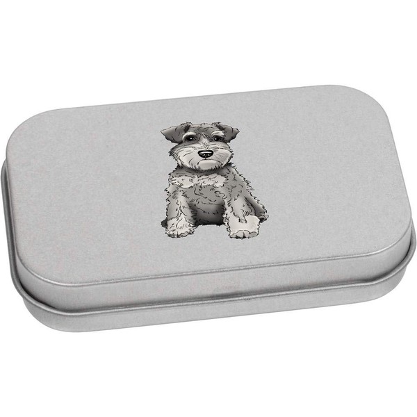 Azeeda 80mm 'Schnauzer Puppy' Metal Hinged Tin/Storage Box (TT00141247)