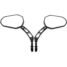 POISON SCORPION Motorcycle Mirrors Black, M8 Rearview Side Mirror Arrow Rod Hollow Touring Accessories Compatible with 1982-2023 Sportster Road King Street Glide Electra Dyna Softail Ultra Vrod