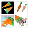 Honbay 100PCS Carrot Shaped Candy Bags, Disposable, Single-material (Plastic), Triangle