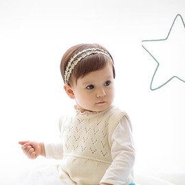 ICKEYOU Baby Girls Lace Headband Soft Elastic Lace Flower Headbands with Pearl Bowknot Handmade HairBand Wide Wrap Hair Accessory for Newborn Infant Toddler Kids Birthday Party (Flowers, Universal)