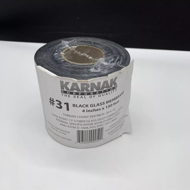 Karnack Corporation Karnak Corporation #31 Black Fiberglass Water-proofing Membrane 4"