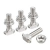 sourcing map M8x30mm T Slot Drop-in Bolt and M8 Hexagon