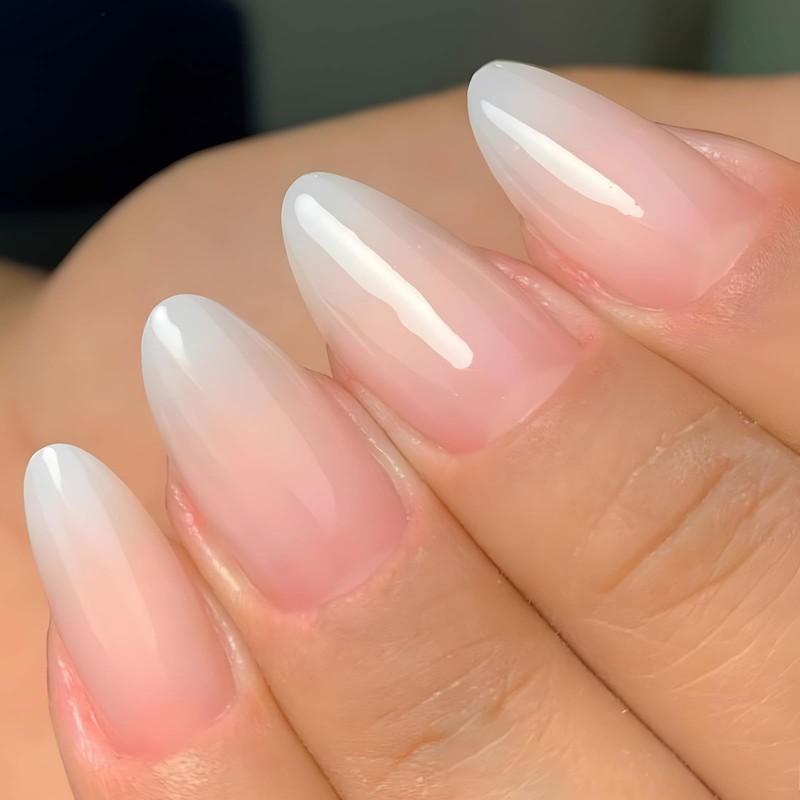 Goiern 120 Pieces Press On Almond Nails Short False Nails