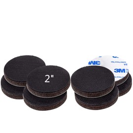 Non Slip Furniture Rubber Pads 2 inch 8 Pieces Round Anti Slip Furniture Pads Hardwood Sofa Bed Stopper Self Adhesive Anti Skid 7mm Thick Furniture Protector for Hardwood Floor