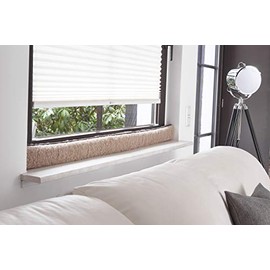 K. & N. Schurwolle 551 Schurwoll-Zugluftstopper für Fenster 100 cm, Hellbraun New Wool Draught Excluder for Windows Light Brown