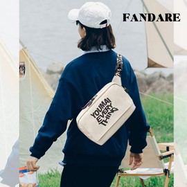 FANDARE Fashion Chest Bag Ultralight Sling Backpack Casual Daypacks Men Women Shoulder Bag for Outdoor Sports Hiking Cycling Travel Waterproof Polyester, khaki, Bag