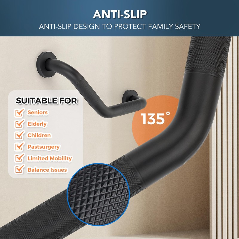 Grab Bars for Bathtubs and Showers- 1-1/4 x 16 Angled