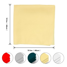 BIT.FLY Cloth Napkin - Set of 20 Polyester Napkins with Lace 48x 48CM for Restaurants Hotels Banquets Weddings, Beige