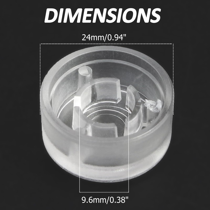 BokWin 20Pcs Clear Guitar footswitch Cap, Footswitch Topper Pedal Switch